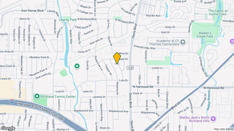5421 Greenwood Way Map and Location Details