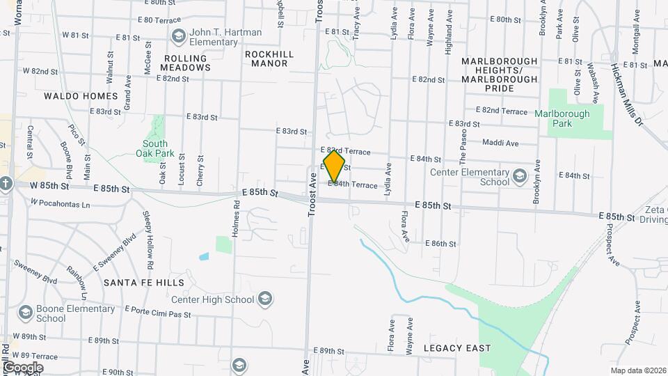 1125 E 84th Terrace Map and Location Details