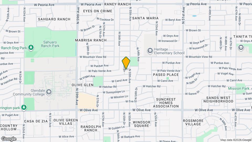 9613 N 55th Dr Map and Location Details