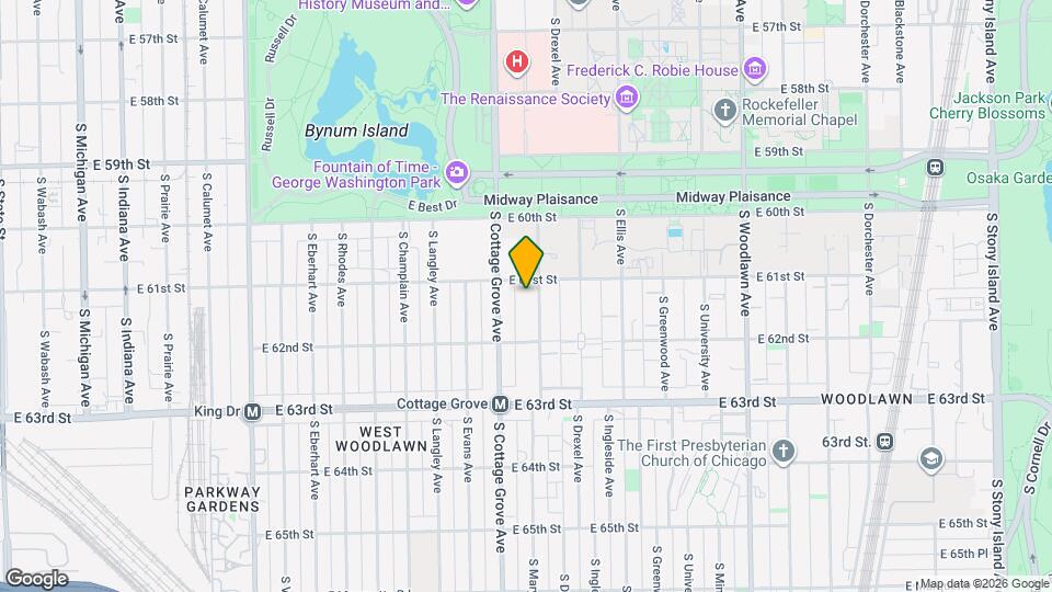 6114 S Drexel Ave Map and Location Details