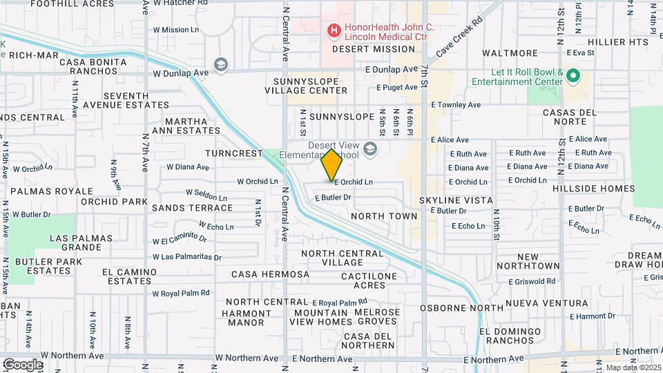 205 E Orchid Ln Map and Location Details