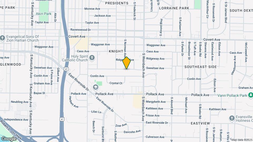 1801 Sweetser Ave Map and Location Details