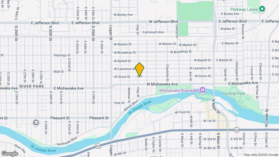 727 W Grove St Map and Location Details