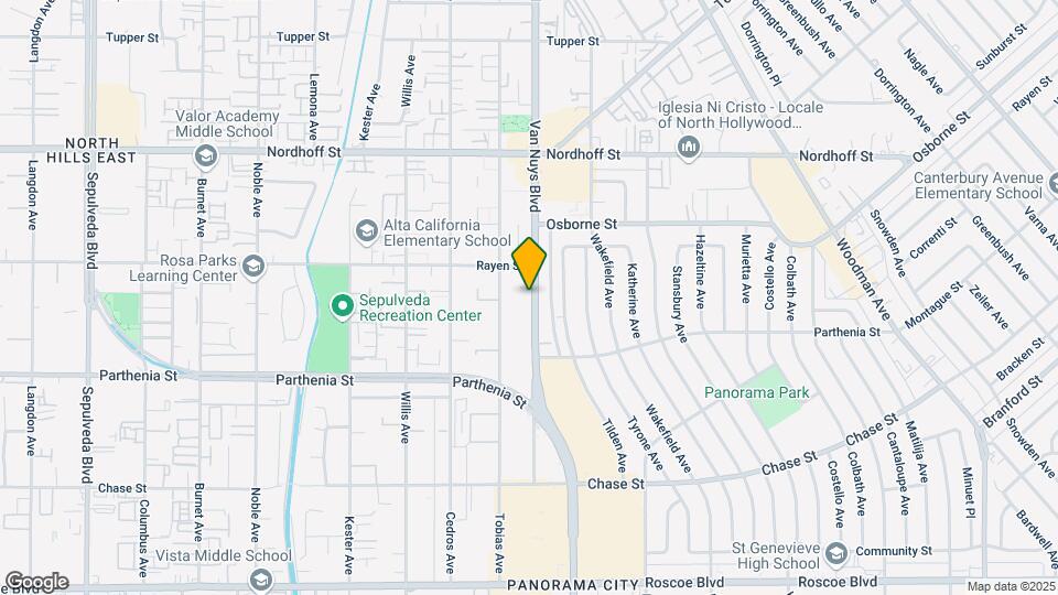 8827 Van Nuys Blvd Mapa y Detalles de la Ubicación