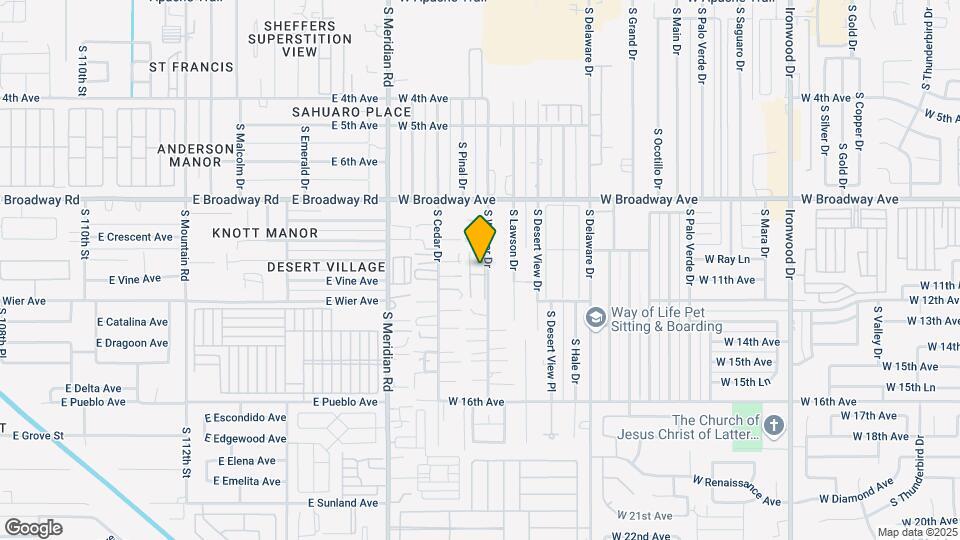 1100 S Warner Dr Mapa y Detalles de la Ubicación