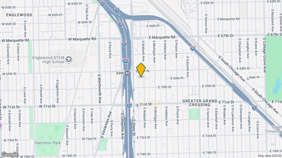 6930 S Wabash Ave, Unit 1 Map and Location Details