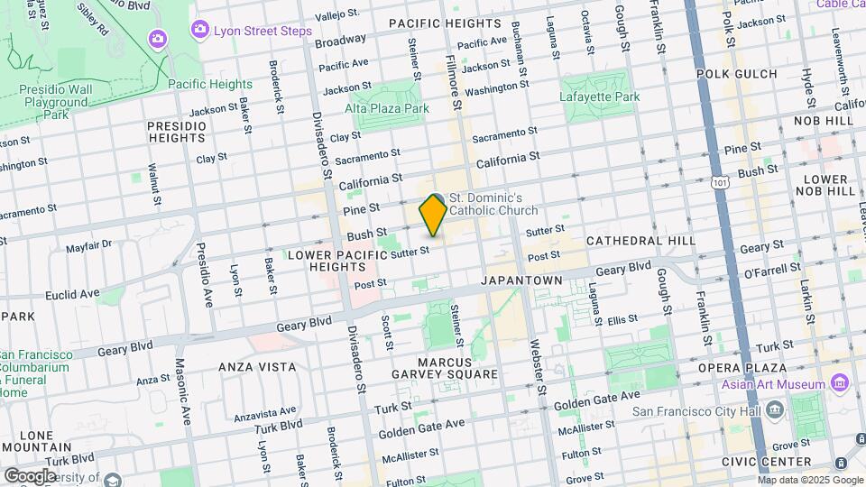 2126-2130 Sutter St Mapa y Detalles de la Ubicación
