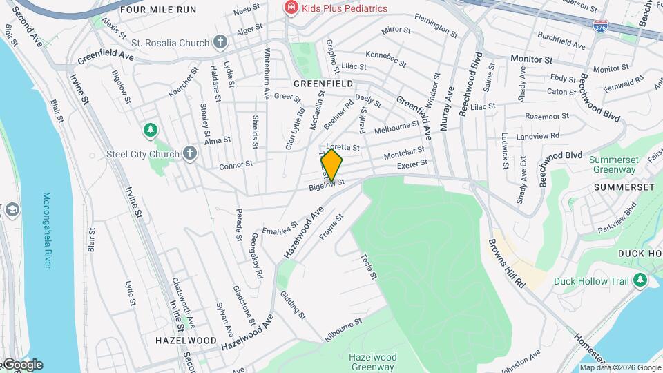 606 Bigelow St Map and Location Details