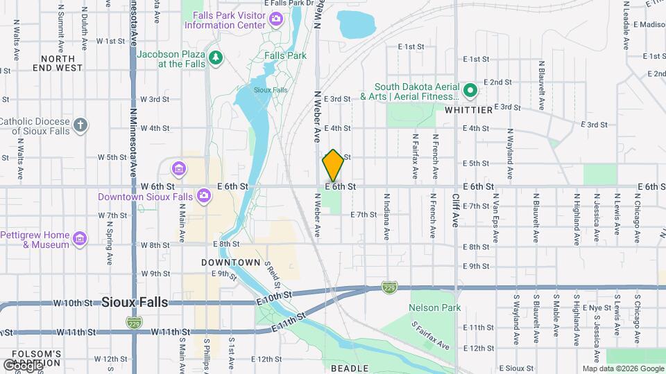 614 E 6th St Map and Location Details