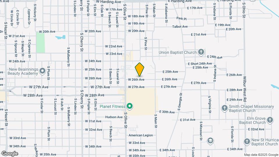 301 W 26th Ave Map and Location Details