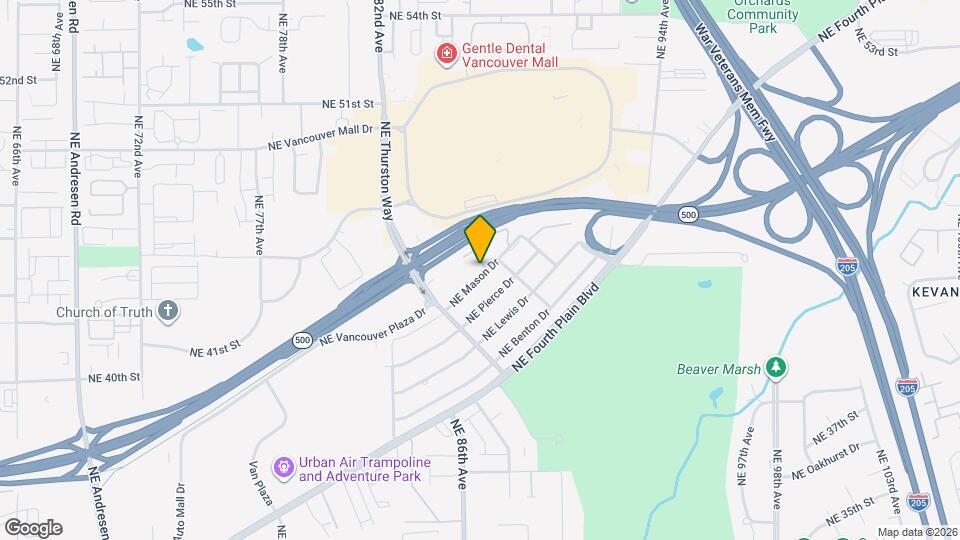 8604 NE Mason Dr Map and Location Details