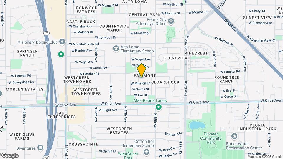 8555 W Sunnyslope Ln Map and Location Details