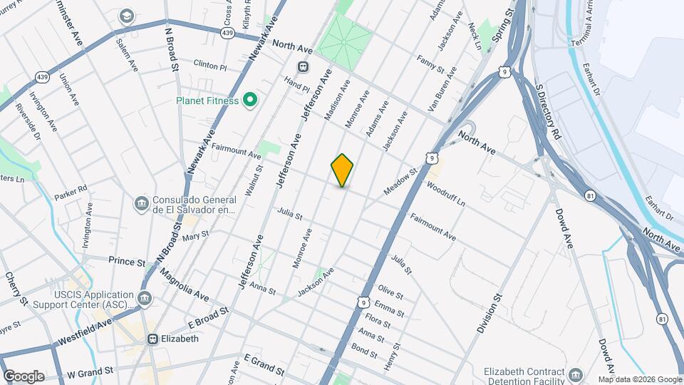 596 Adams Ave Map and Location Details