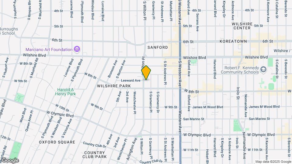 736 S Wilton Pl Mapa y Detalles de la Ubicación