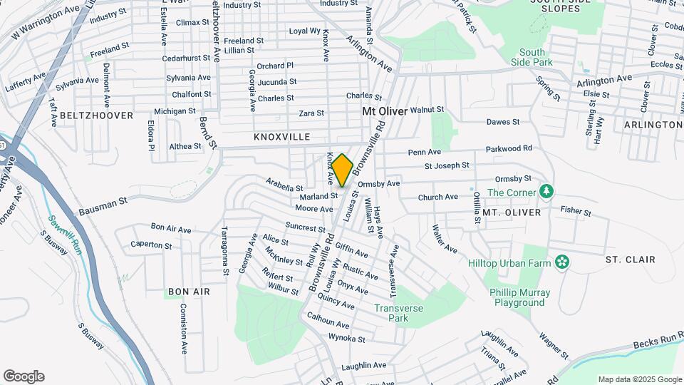 448 Brownsville Rd Map and Location Details