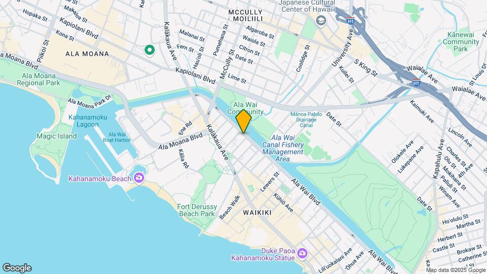 Regency Ala Wai Mapa y Detalles de la Ubicación