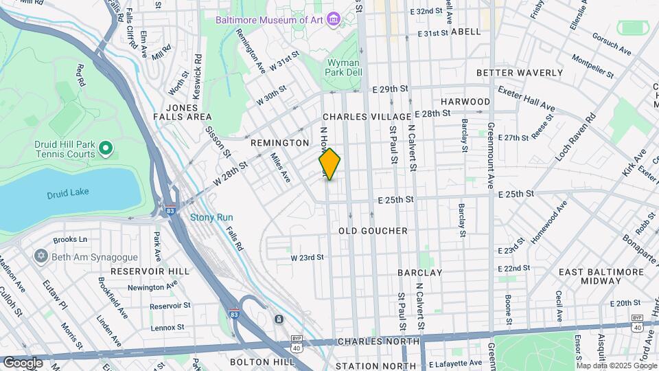 2535 N Howard St Map and Location Details