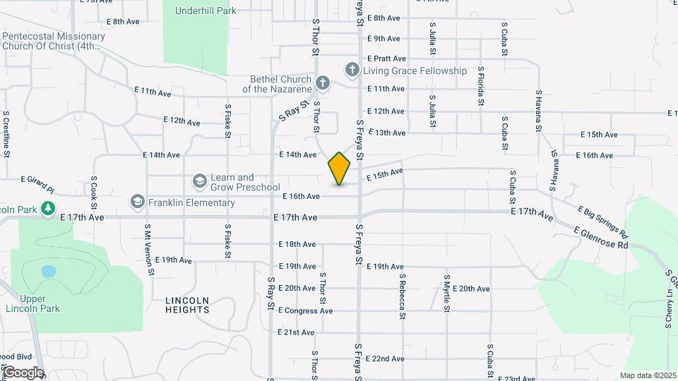 3503 E 16th Ave Map and Location Details