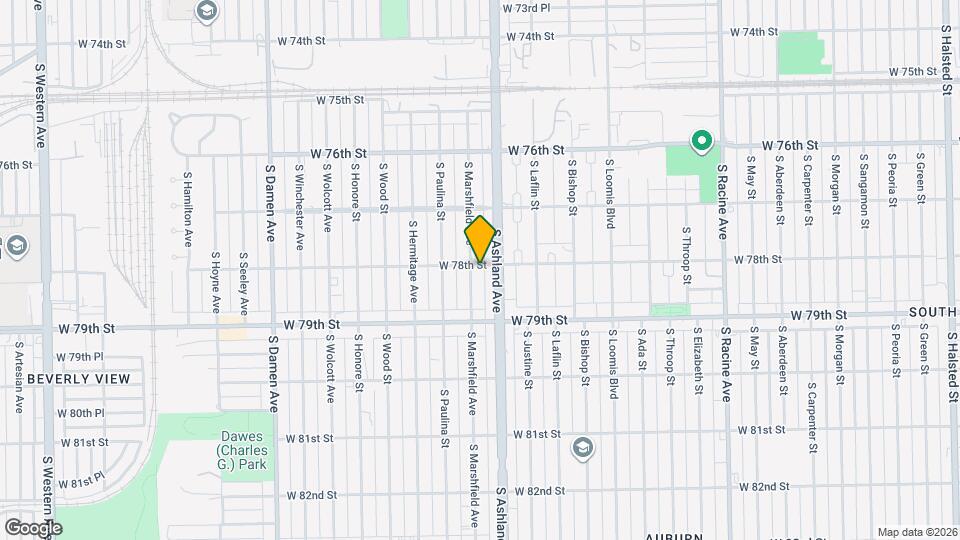 7801 S Marshfield Ave, Unit 1 Mapa y Detalles de la Ubicación