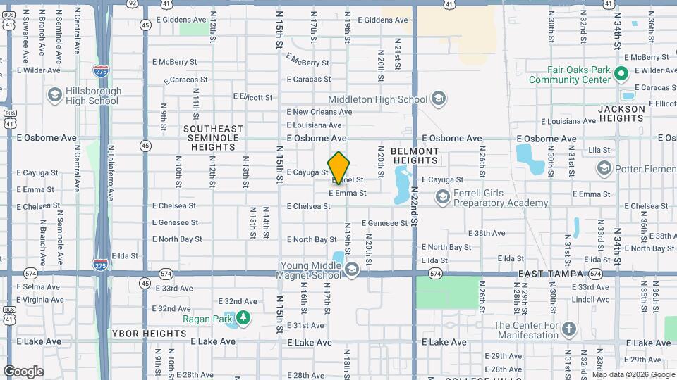1814 E Emma St Mapa y Detalles de la Ubicación