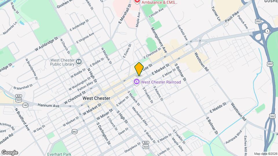 7 N Franklin St Map and Location Details