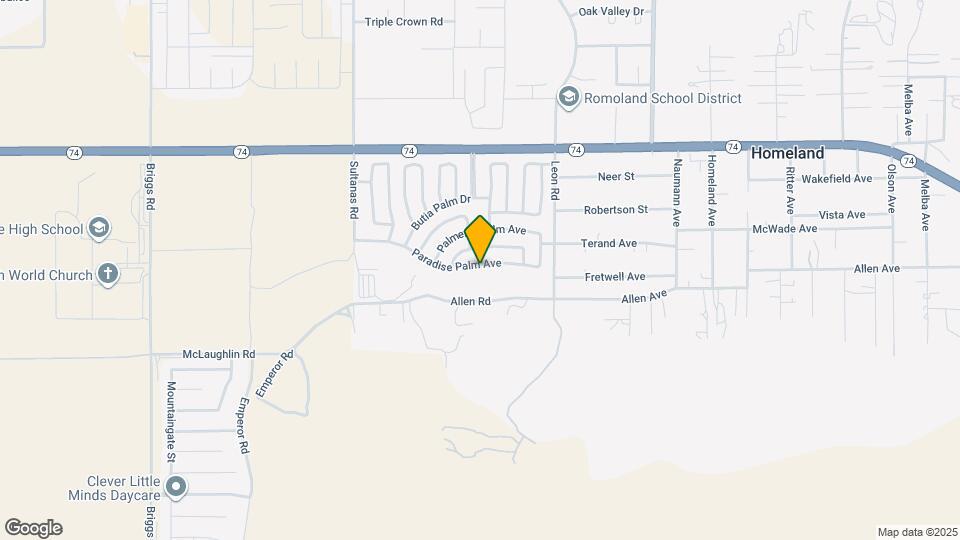 30801 Paradise Palm Ave Map and Location Details