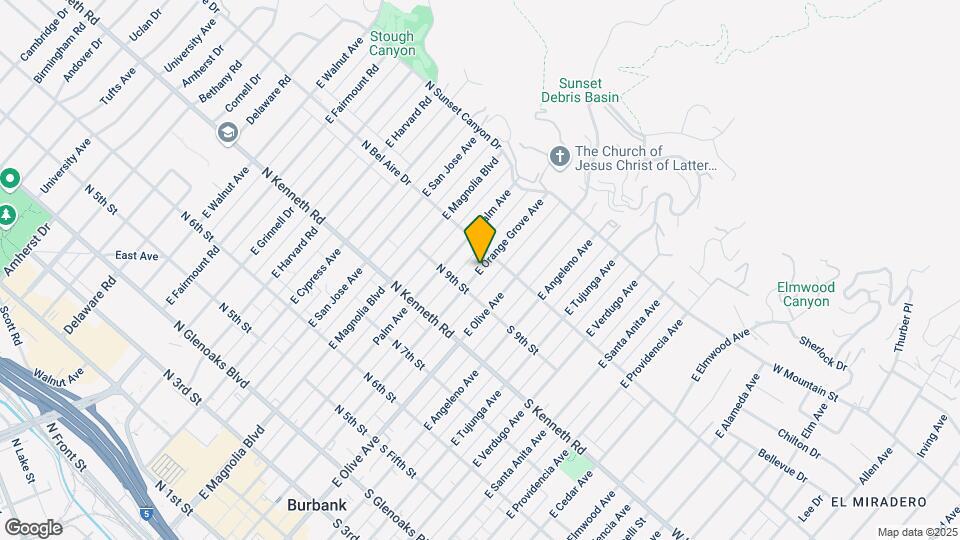 923 E Orange Grove Ave Map and Location Details
