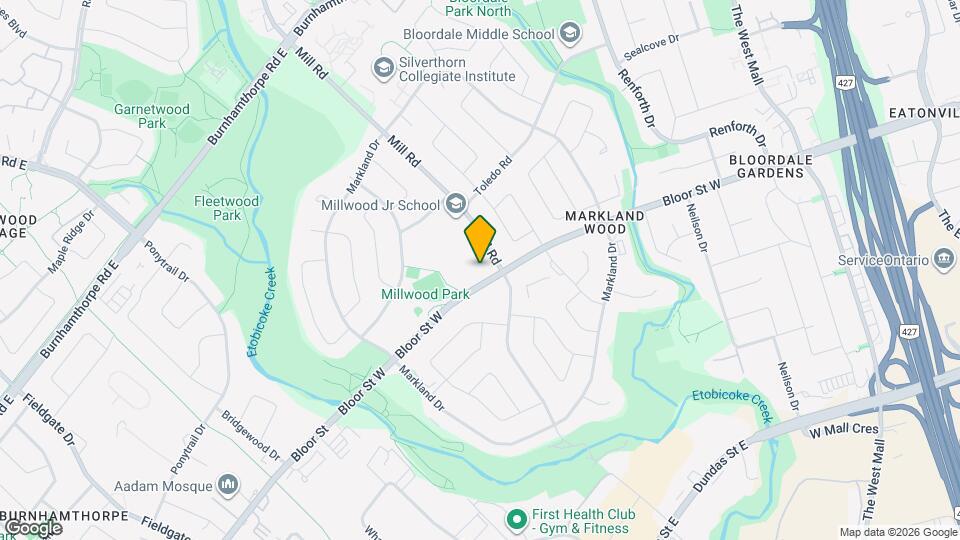 4340 Bloor St W Map and Location Details