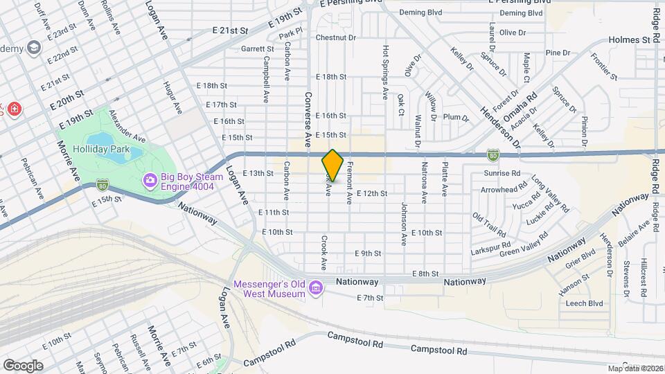 1205 Crook Ave Map and Location Details