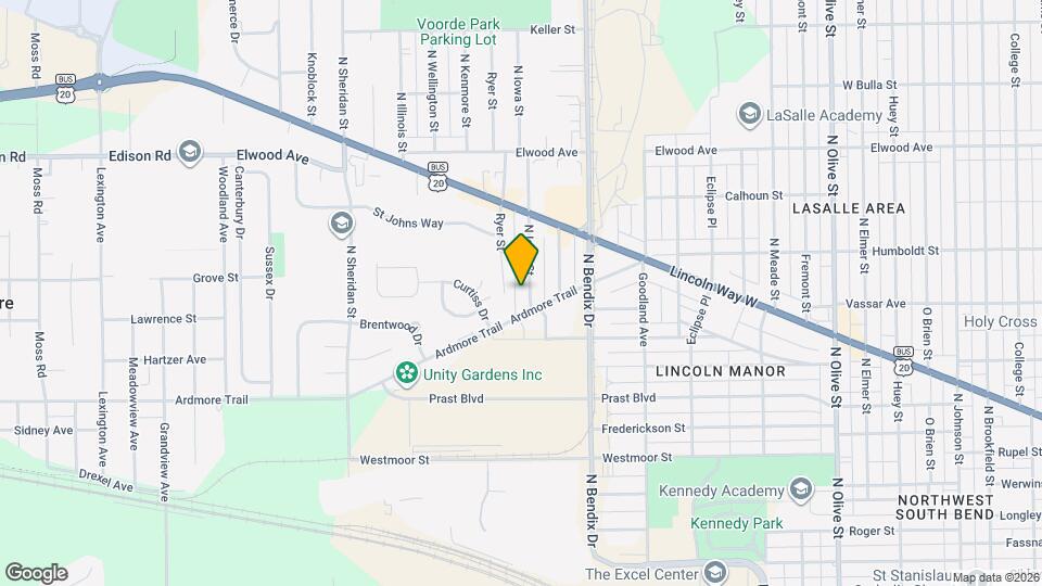 1117 N Iowa St Mapa y Detalles de la Ubicación