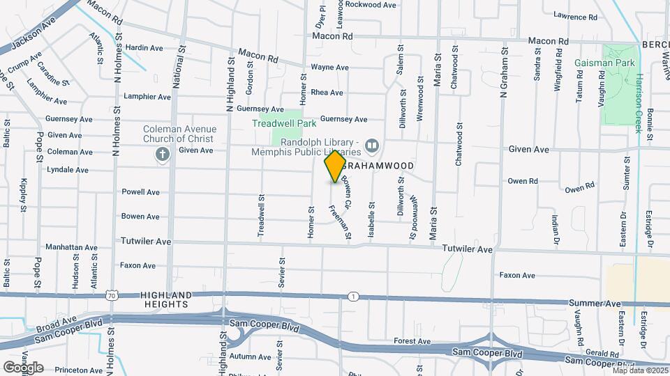 840 Freeman St Map and Location Details