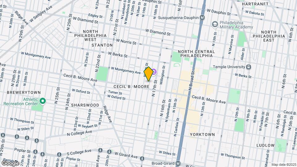 1712 N Bouvier St Map and Location Details