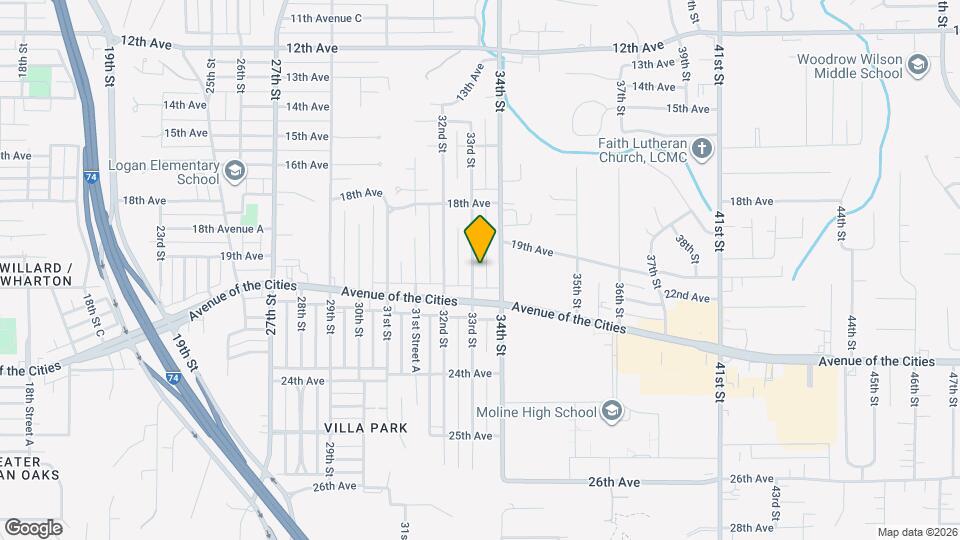 1916 33rd St Map and Location Details