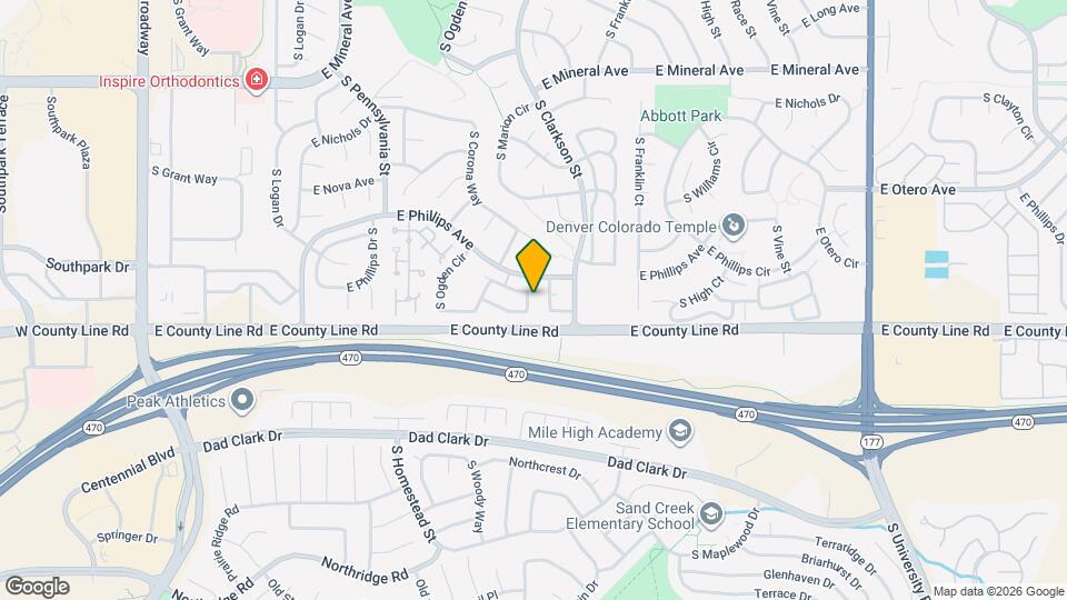 1295 E Phillips Pl Map and Location Details