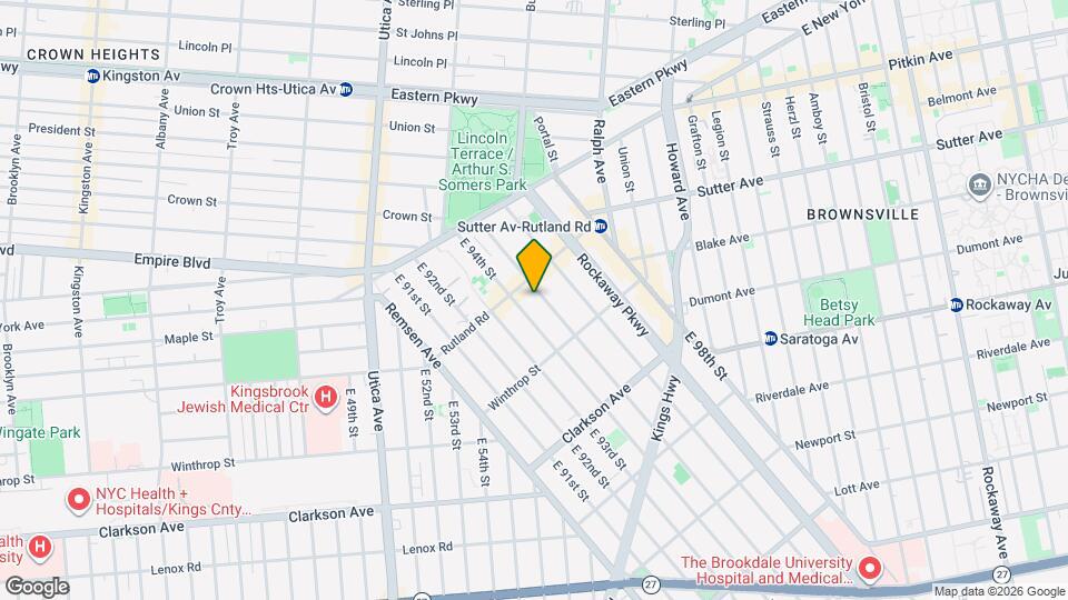 112 E 95th St, Unit 1F Map and Location Details