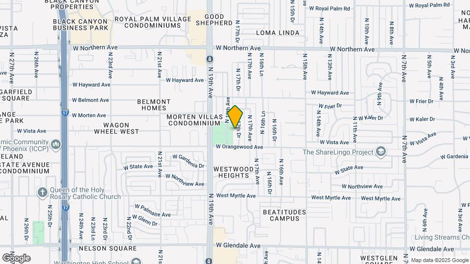 7526 N 17th Dr Map and Location Details
