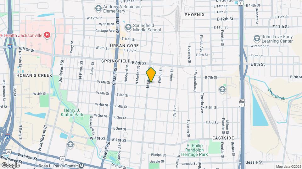 311 E 6th St Map and Location Details