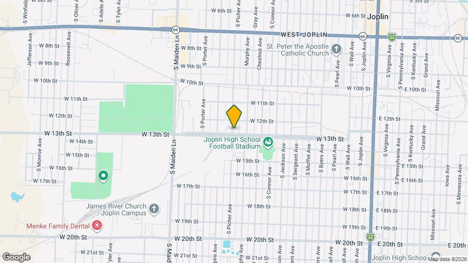 1025 W 13th St Map and Location Details