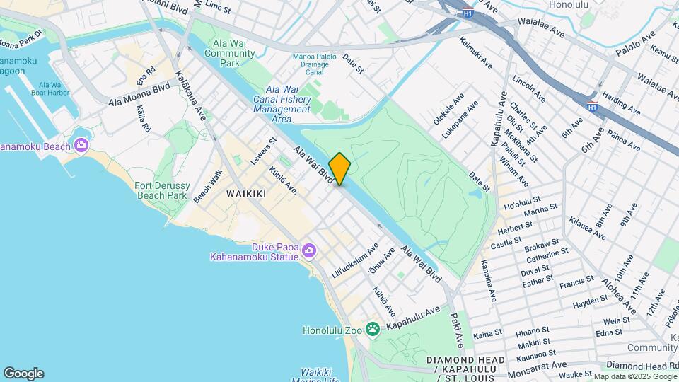 Ala Wai Palms Mapa y Detalles de la Ubicación