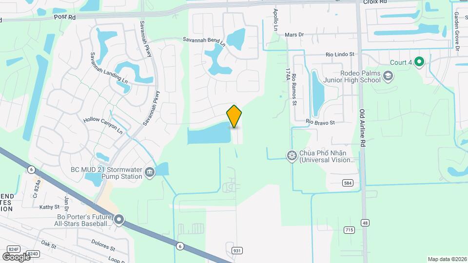 5614 Savannah Woods Ln Map and Location Details
