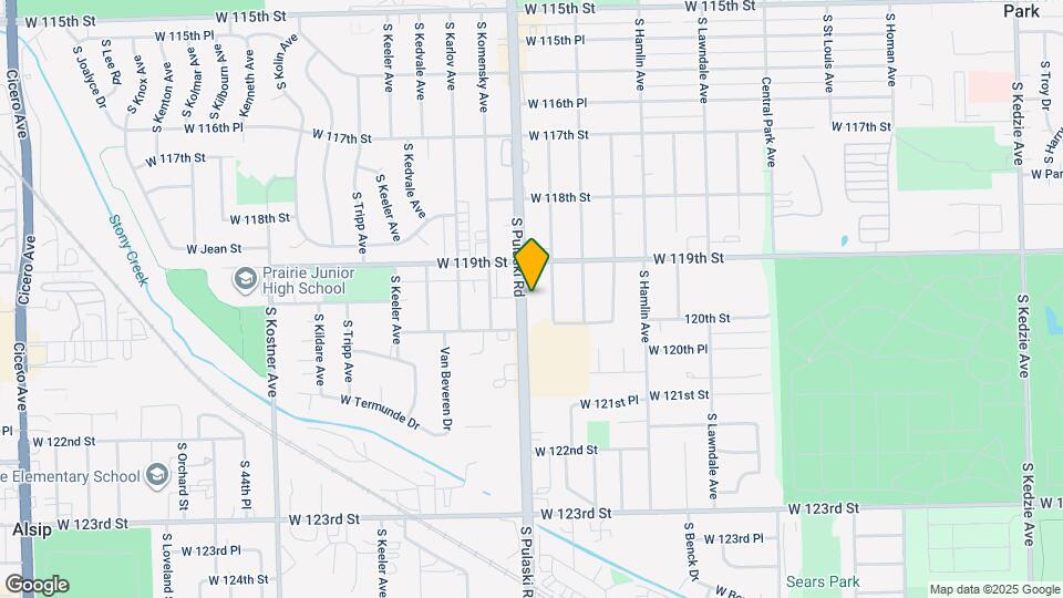 11933 S Pulaski Rd Map and Location Details