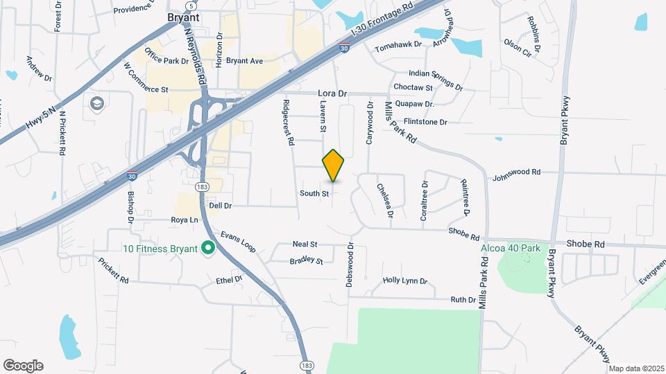 2312 Lavern St Map and Location Details