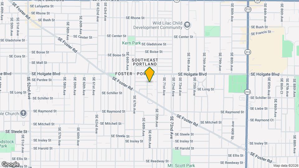 6910 SE Pardee St Map and Location Details