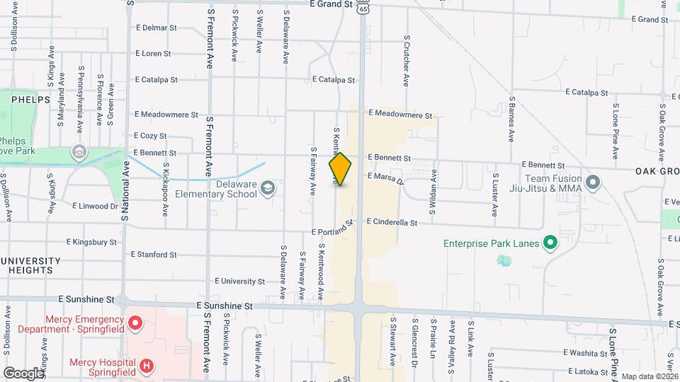1454 S Kentwood Ave Map and Location Details