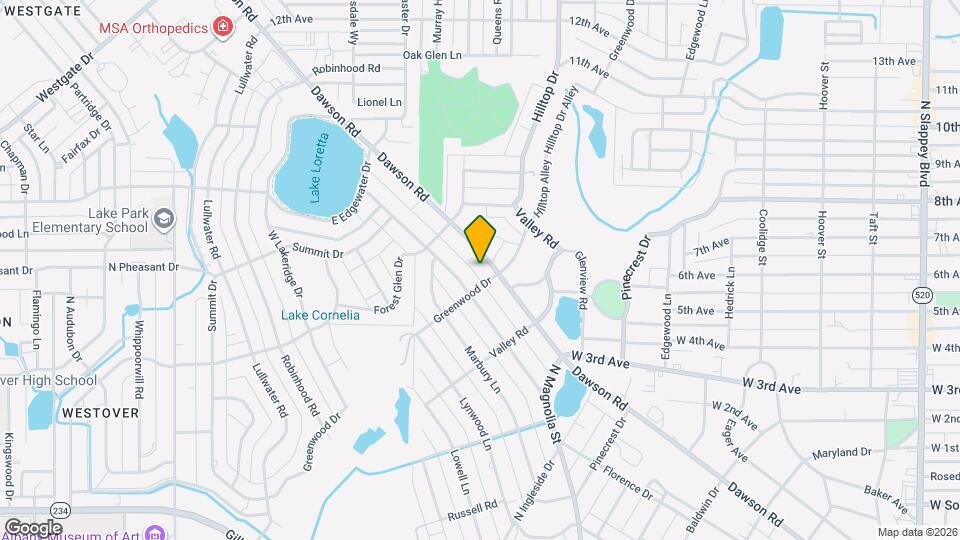 1802 Dawson Rd Mapa y Detalles de la Ubicación