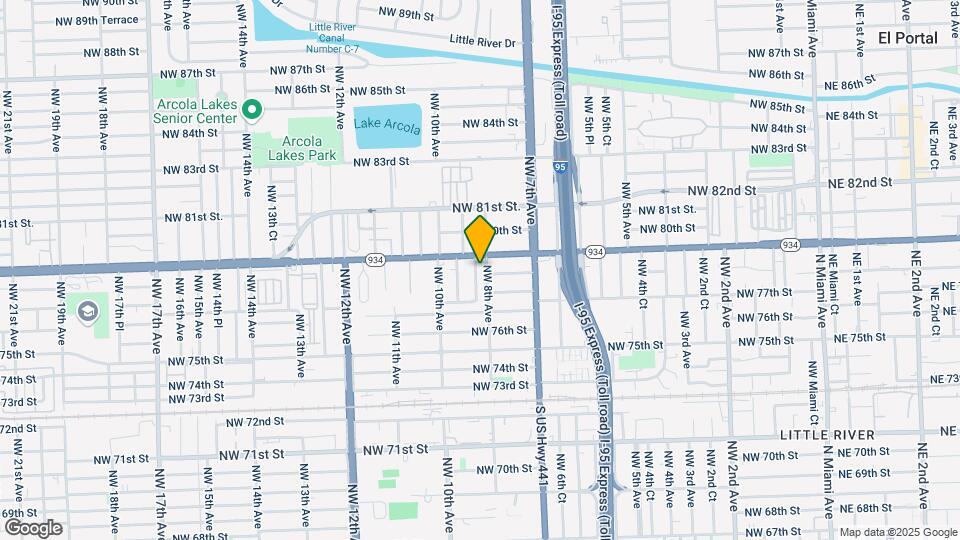 7802 NW 8th Ave Map and Location Details