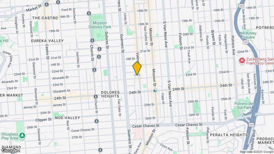 1188 Valencia St, Unit 312 Map and Location Details