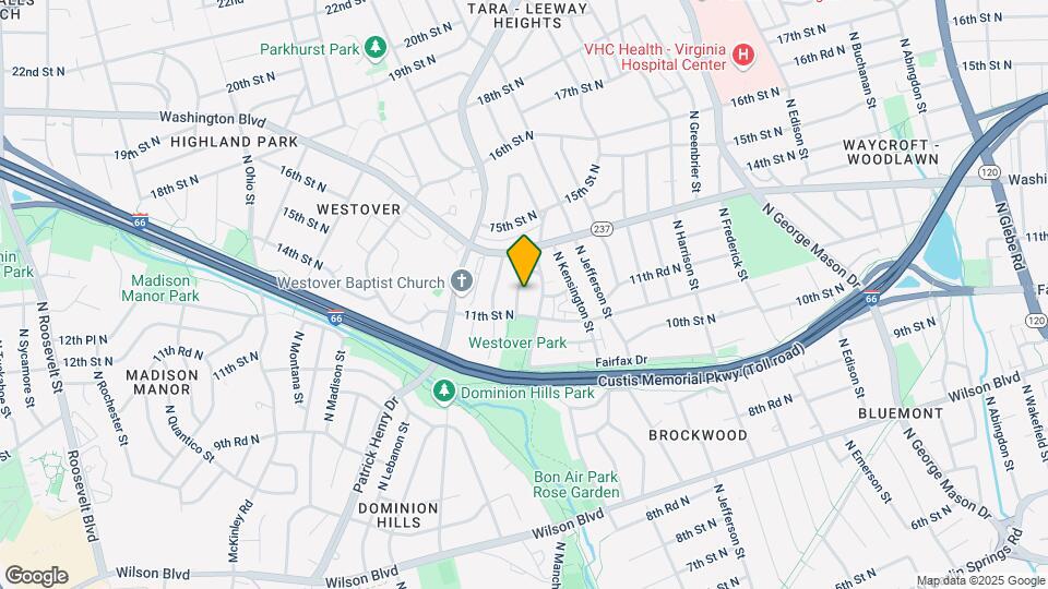 1117 N Kenilworth St Map and Location Details
