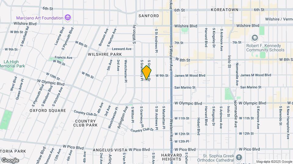 921 S Gramercy Dr Mapa y Detalles de la Ubicación