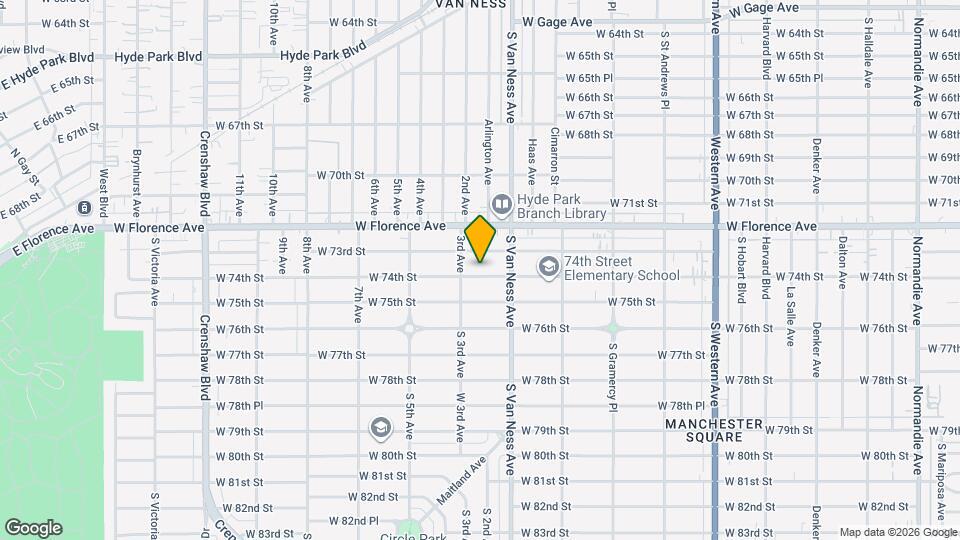 2307 W 74th St Mapa y Detalles de la Ubicación